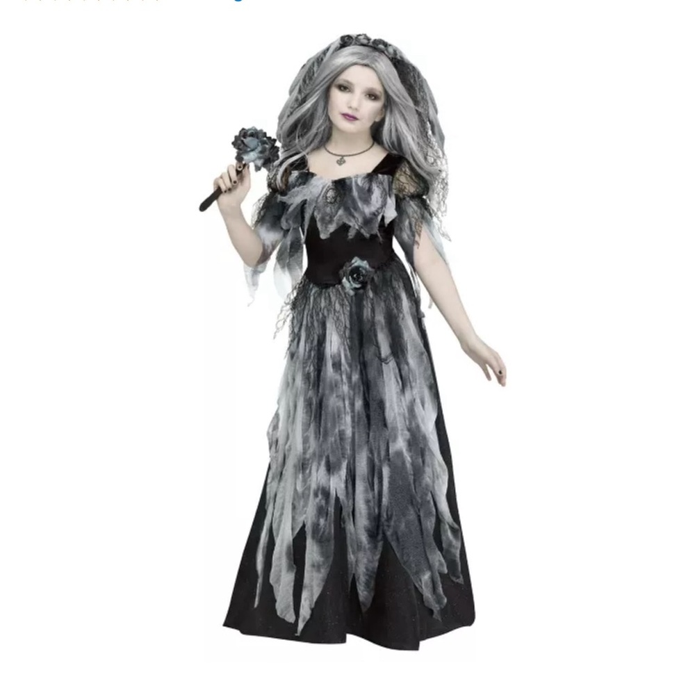 Kids Cemetery Bride Halloween Costume